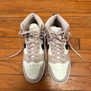 Nike Dunk High-Top Sneakers in Fossil Stone